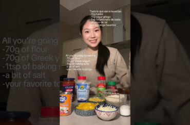 Healthy protein pizza tutorial ft.spanish |  #diy  #cooking #fitness