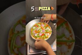 5 Minutes Pizza Without Oven 🍕😋 #shorts #food #recipe #pizzarecipe