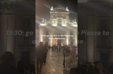 Saturday night living in Italy