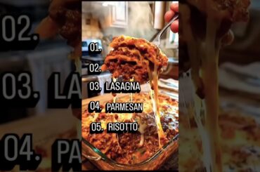 TOP 5 ITALIAN FOOD 🔥 #yummy #italy #italian #top10 #shortvideo #food