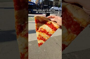pov a slice of pizza in nyc #nyc #pizza #food  #citylife #foodie #streetfood #chinatown #pizzalover