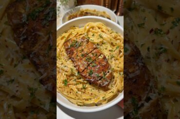 garlic parmesan chicken pasta #recipe #pasta #foodshorts #cooking