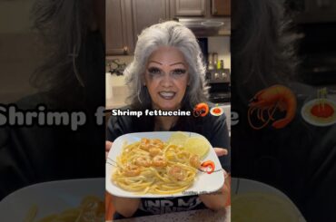 Shrimp fettuccine  🍤 #recipe  #fyp  #dinner #cookingshorts #easyrecipe #cookingshow ￼
