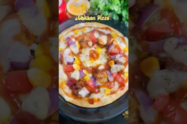 Chicken Bread Pizza🍕😋| #ytshorts #shorts#shortsfeed #food #recipe #foodie#chickenrecipe#pizza#fyp