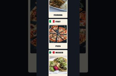 🌍 30 Iconic National Dishes in 60 Seconds | India, Japan, Italy, Mexico & More #Shorts