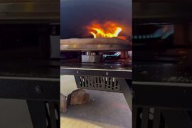 Next-level backyard pizza in the⁠ Bertello SimulFIRE 16" Pizza Oven #pizza #shorts #recipe #food