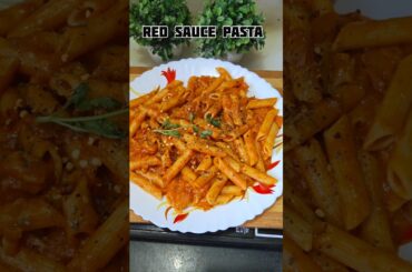 Red Sauce Pasta Recipe #shorts#recipe #pasta#redsausepasta #food#shortsfeed#youtubeshorts