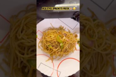 Desi Style Spaghetti Pasta 🍝 🤤|#shortsfeed #trendingshorts#viralvideo #cooking #food #pasta#recipe