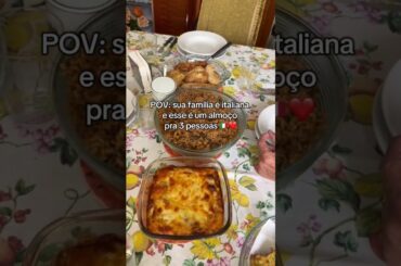 Um terror da família italiana: alguém ficar com fome 😂 #italia #familia #comida #fy