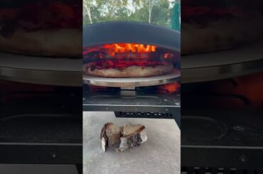 Homemade Pizza Dough Wood Fired 🔥 Bertello SimulFIRE 16" Pizza Oven #pizza #shorts #recipe #food