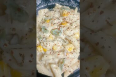 Creamy White Sauce Pasta Recipe 😍 | Quick Creamy Pasta at Home🍝 #viral #shorts  #pastarecipe