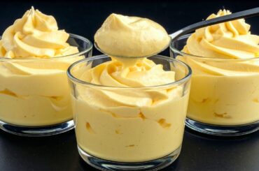 Zitronenmousse Dessert in 5 Minuten! Das beste italienisches Dessert, die alle verrückt macht!