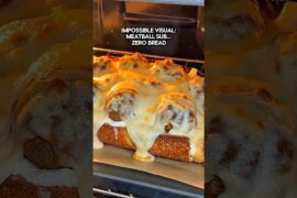 🥖🧀 Cottage Cheese Meatball Sub Boats  #yotubeshorts #recipe #bonnecuisine #explore #easyrecipe
