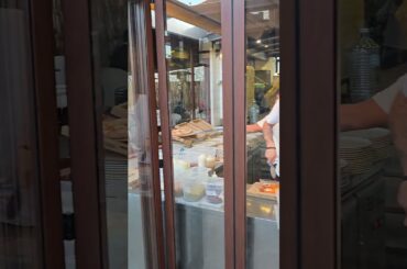 Pizza making at a Italian restaurant, Taormina, Sicily, Italy