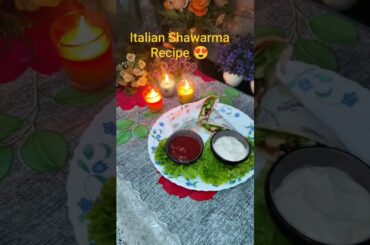 Italian Shawarma Recipe 😍| Creamy & cheesy Wrap at Home | AIB KITCHEN #shorts# youtubeshort#cooking#