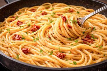 Incredibly delicious Sicilian spaghetti in 10 minutes! Easy pasta recipe for dinner!