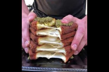 Mozzarella Carrozza topped w Basil Pesto Sauce!!... #Shorts #bnaporkstore