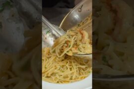 Fresh shrimp & pasta, only at Big Blue 🍝🦐 #eshgroup #shrimp #pasta #seafoodpasta #fyp #pastalover