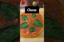 Italian Margarita Pizza with basil at Home #margarita #margaritapizza #shorts #trending