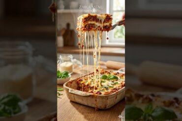 Cheese Heaven! 🧀 Asli Italian Lasagna Bolognese #zaikamenu #lasanga #italian italian dish#food