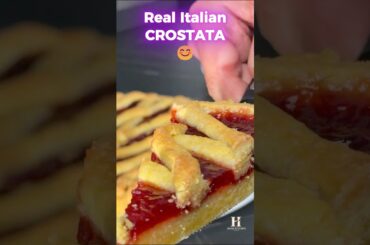Classic Italian Crostata 🇮🇹 | Authentic Shortcrust Pastry & Strawberry Jam Recipe #shorts