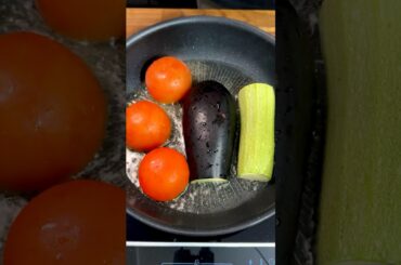 Tomato Eggplant Pasta! Creamy Easy Recipe #shorts