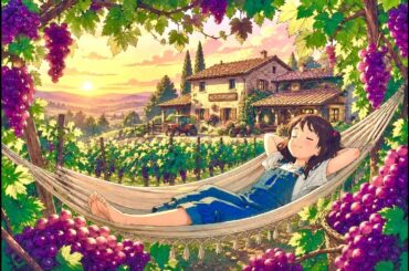From Grapes to Wine 🍇 Cozy Italian Vineyard Ghibli Days | Ghibli Style ASMR