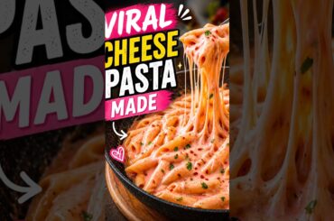 Viral cheese pasta🧀 making receipe video #viralfood #viral #pasta #whitesaucepasta #cheese #food