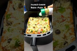 Double Cheese Bread Pizza in Airfryer #Bread Pizza Recipe #Shorts#yt shorts#quick & Easy Pizza 🍕