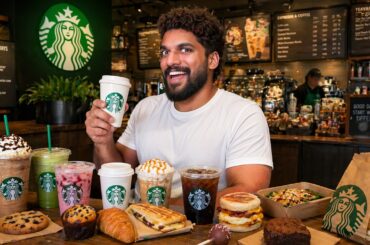Eating Only Starbucks For 24 Hours !