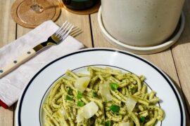 Entirely* Homemade Casarecce & Pesto. *nearly