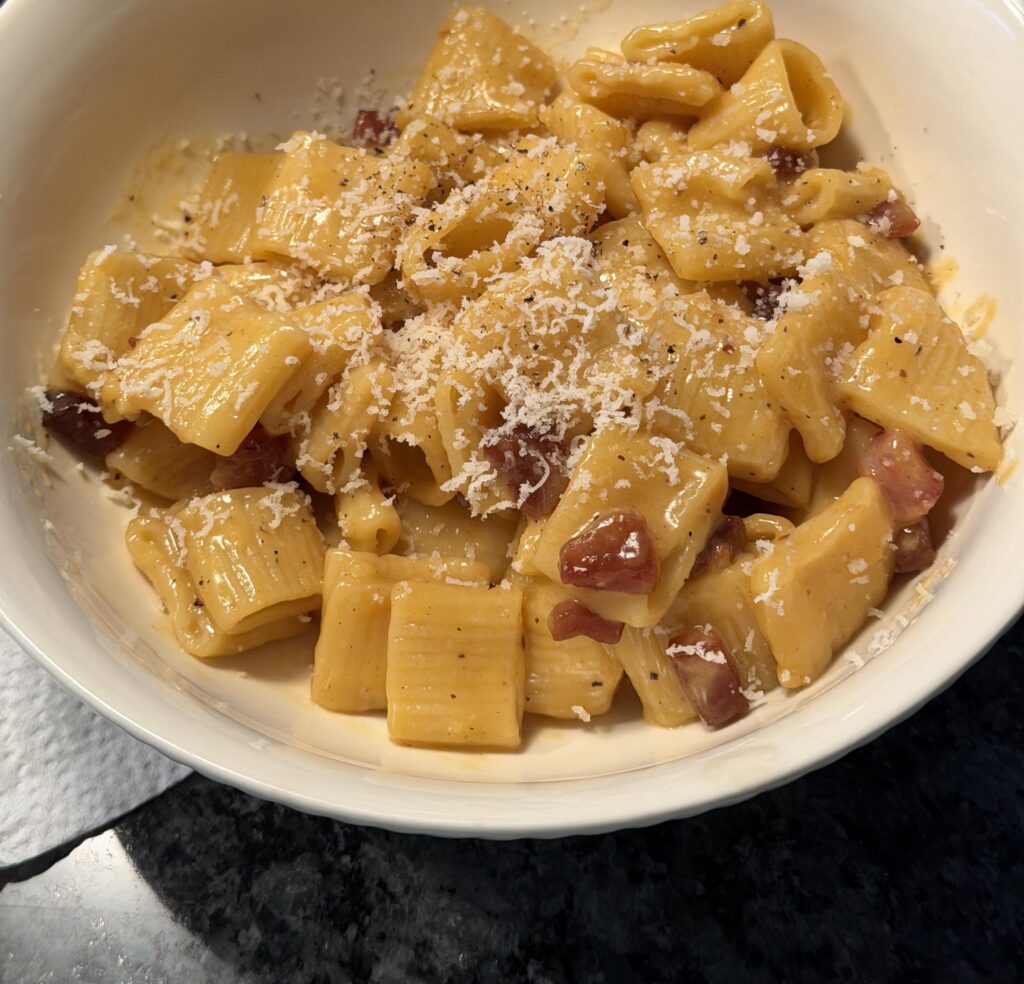 homemade carbonara