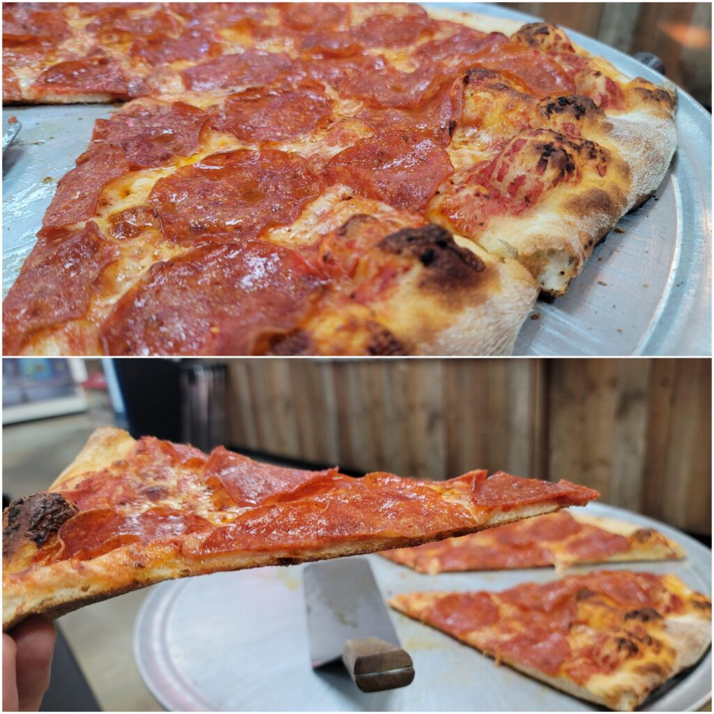 Big, NY style slices with zero flop...hands down best pizza in the state of Missouri @ Big Slice Pizza - Springfield, MO.