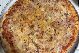 Smothered Onion Pizza I recreated from one of my favorite local spots