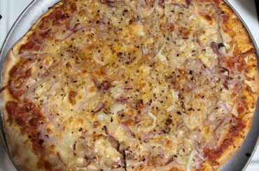 Smothered Onion Pizza I recreated from one of my favorite local spots
