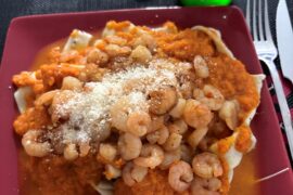 Pappardelle con gamberi