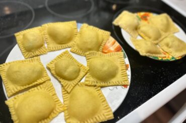 made vegan butternut squash ravioli for the first time