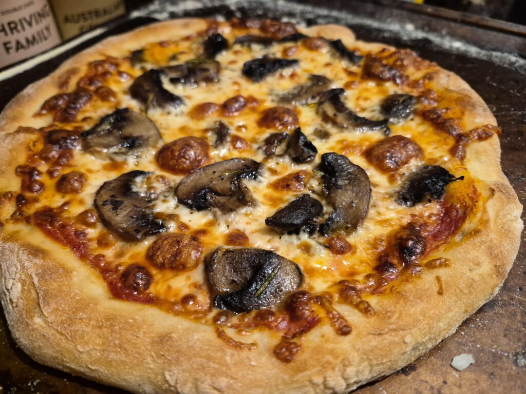 Little fungi pie from last night- 450 on cast iron