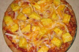 Cooked a Pineapple pizza. Yum