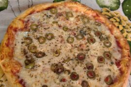 My favorite, margherita with olives