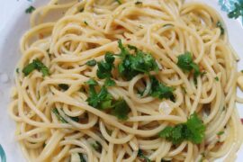 Homemade aglio e olio