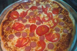 Hi, I was hungry and haven't had pizza in ages, so I made one. What do you think?