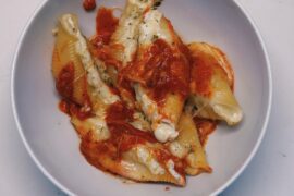 pesto ricotta stuffed shells