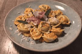 Ricotta Tortellini, pumpkin/butternut sauce