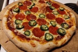 I repurposed homemade baguette dough I made into a Pizza and I was really proud of how it turned out lol