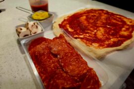 Getting a bit better at stretching out my dough