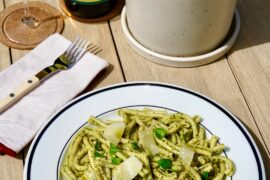 Entirely* Homemade Casarecce & Pesto. *nearly