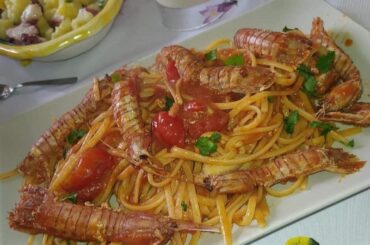 Il piatto dei poveri sul tavolo dei Re🤴...la linguina con le cannocchie😋😍
