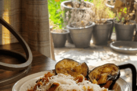 Not-so-Normative Pasta alla Norma (mafaldine)