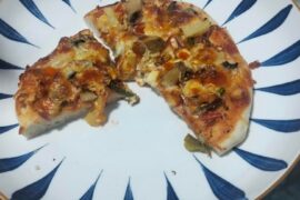 Homemade paneer pizza